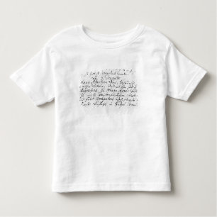 Register of Bach's wedding to Anna Toddler T-shirt