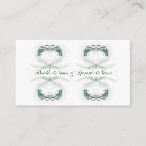 Register Profile Card for Weddings Business Card Template