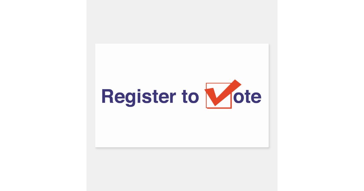 Register To Vote 2020 Rectangular Sticker | Zazzle.com