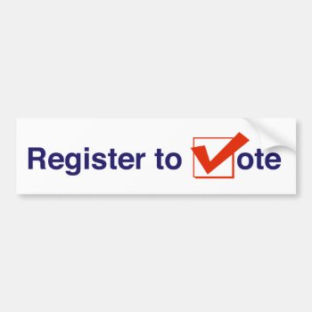 Register To Vote 2024 Bumper Sticker by GigaPacket at Zazzle