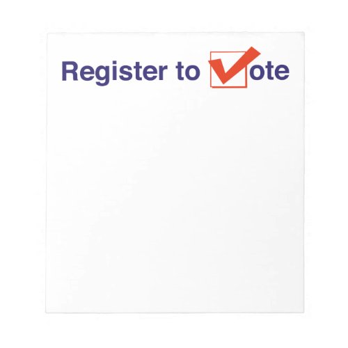 Register To Vote 2024 Notepad