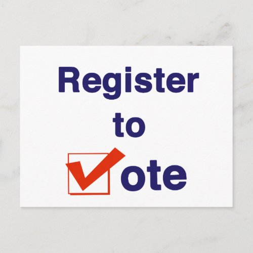 Register To Vote 2024 Postcard