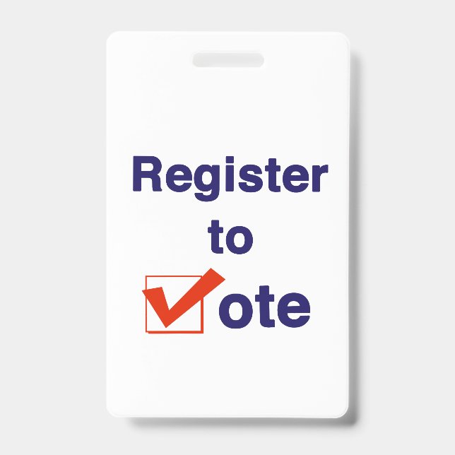 Register To Vote 2026 Badge (Front)