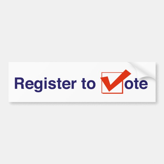 Register To Vote 2026 Bumper Sticker (Front)