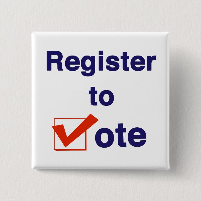 Register To Vote 2026 Button (Front)