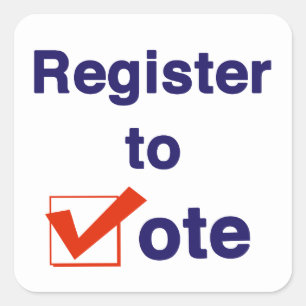 Register To Vote 2026 Square Sticker