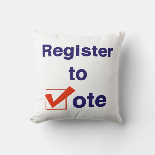 Register To Vote 2026 Throw Pillow (Front)