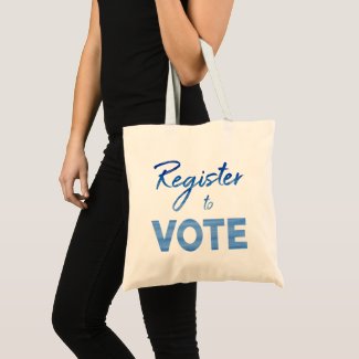 Register to Vote – chic blue watercolor typography Tote Bag