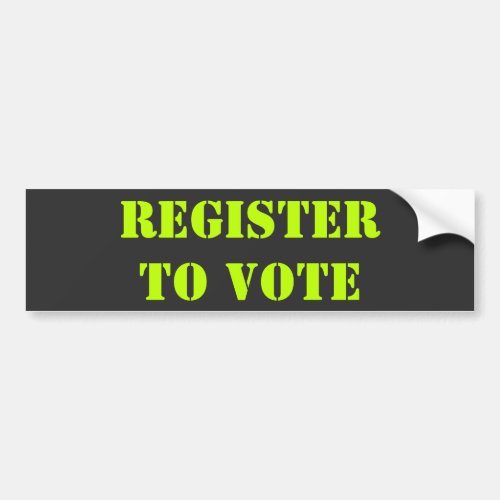 register to vote customize color Bumper Sticker