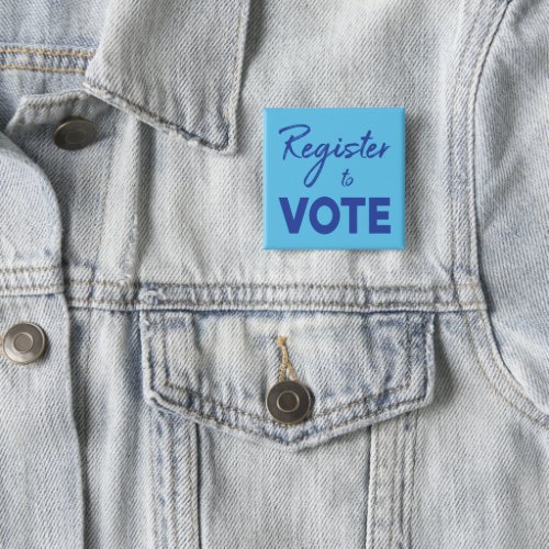 Register to Vote  modern blue text Button