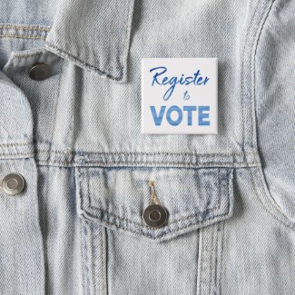 Register to Vote – modern blue watercolor text Button