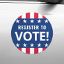 Register to vote political election stars stripes car magnet