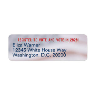 Register to Vote Subtle American US Flag Patriotic Label