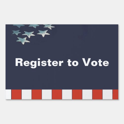 Register to Vote Yard Sign