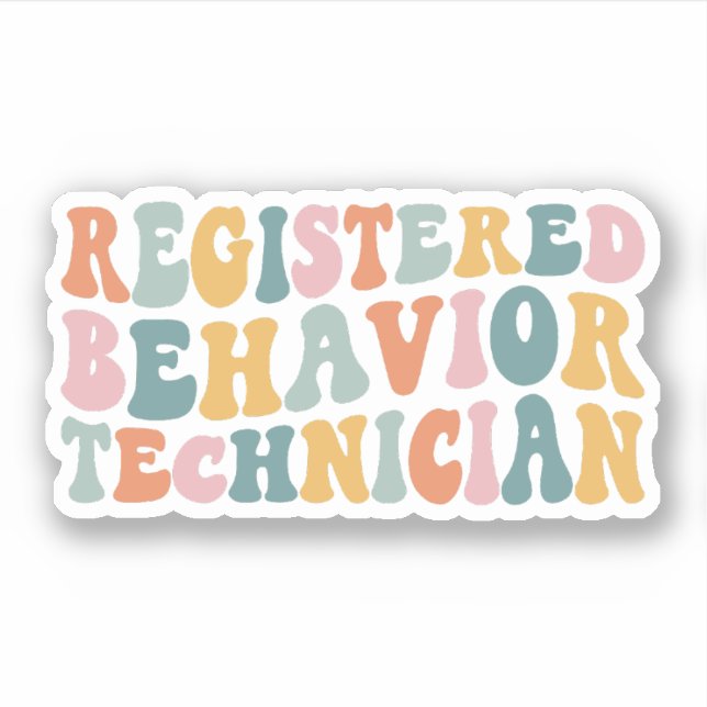 Registered Behavior Technician RBT BCBA ABA Gift Sticker (Front)