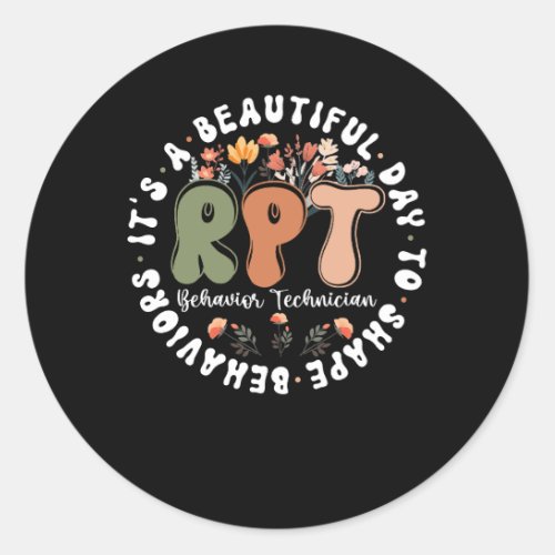 Registered Behavior Technician RBT Behavior Therap Classic Round Sticker