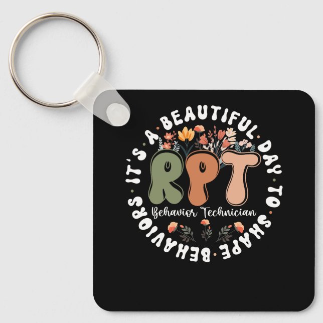 Registered Behavior Technician RBT Behavior Therap Keychain (Front)