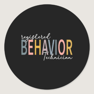 Registered Behavior Technician Rbt Behavioral Aba  Classic Round Sticker