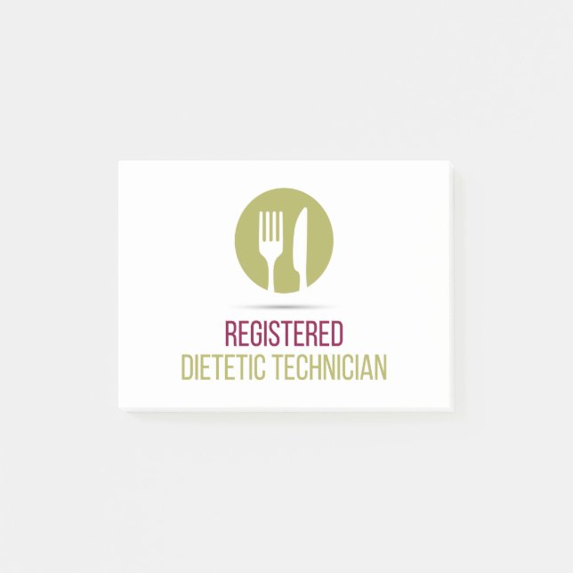 Registered Dietetic Technician post-it notes (Front)