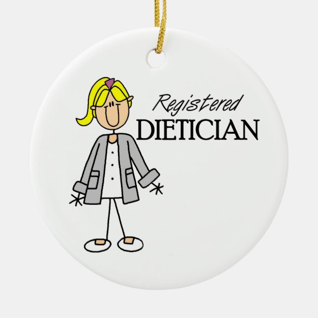 Registered Dietician Ceramic Ornament (Front)