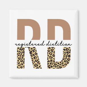 Registered Dietitian Cheetah print RD Gifts Magnet