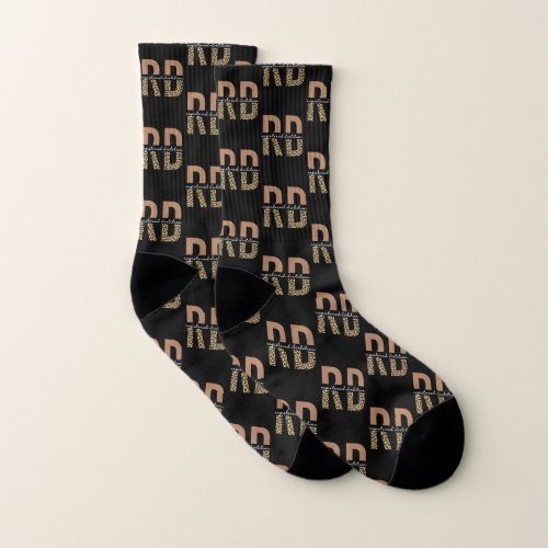 Registered Dietitian Cheetah print RD Gifts Socks