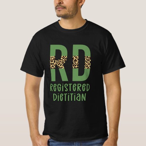 Registered Dietitian Cheetah print RD Gifts T_Shirt