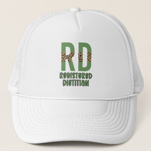 Registered Dietitian Cheetah print RD Gifts Trucker Hat