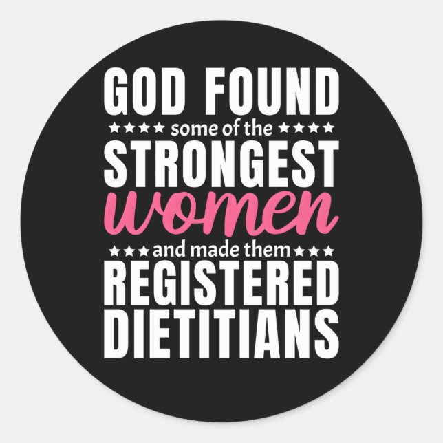 Registered Dietitian Classic Round Sticker (Front)
