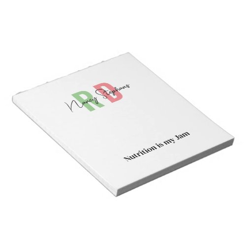 Registered Dietitian Gifts RD Dietitian Nutrition Notepad