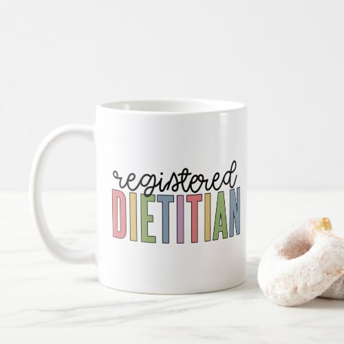 Registered Dietitian Multicolored RD Gifts Coffee Mug