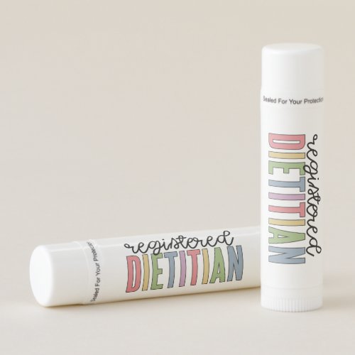 Registered Dietitian Multicolored RD Gifts Lip Balm