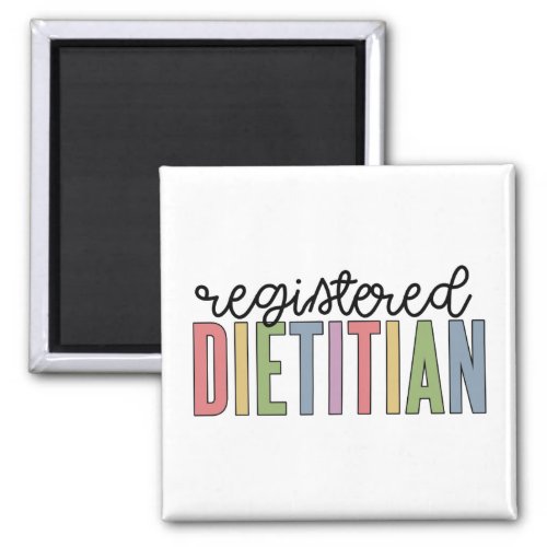 Registered Dietitian Multicolored RD Gifts Magnet