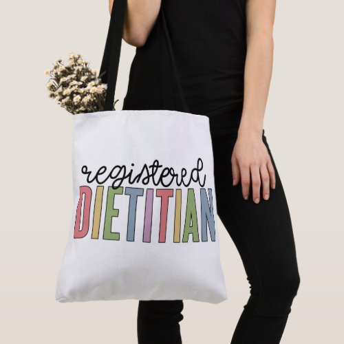 Registered Dietitian Multicolored RD Gifts Tote Bag