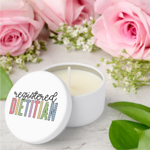 Registered Dietitian Multicolored RD Mini Candle Favors