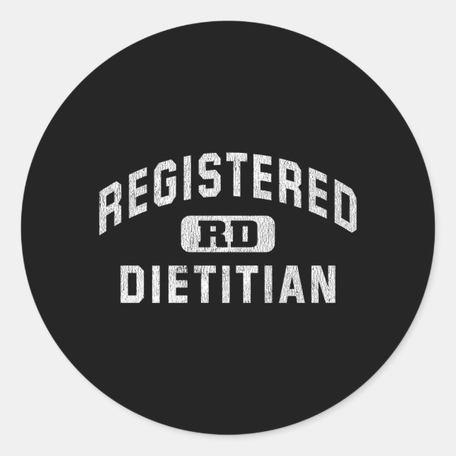 Registered Dietitian Nutritionist Classic Round Sticker (Front)
