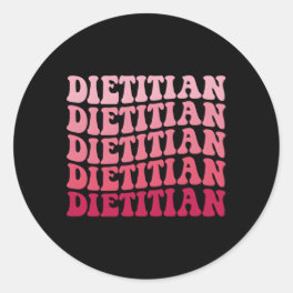 Registered Dietitian Nutritionist Dietician Dietit Classic Round Sticker