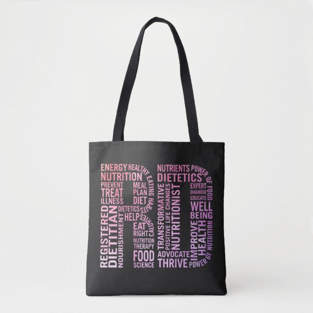 Registered Dietitian Nutritionist RD Tote Bag (Front)