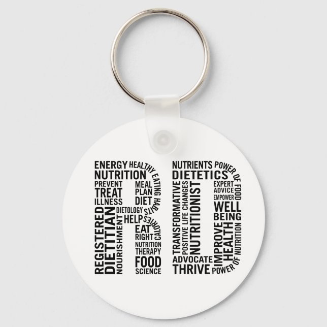 Registered Dietitian RD Keychain (Front)