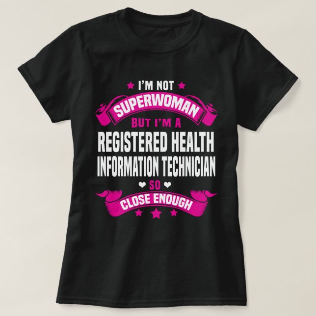 Registered Health Information Technician T-Shirt (Design Front)