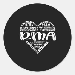 Registered medical assistant, rma classic round sticker
