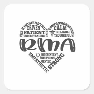 Registered medical assistant, rma square sticker