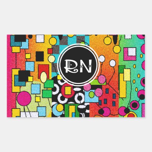 Registered Nurse Artsy Abstract Gifts Rectangular Sticker