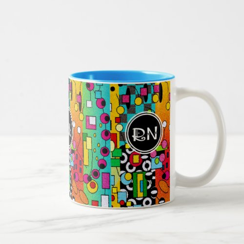 Registered Nurse Artsy Abstract Gifts Two_Tone Coffee Mug