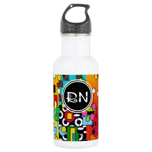 Registered Nurse Artsy Abstract Stainless Steel Water Bottle