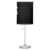 Registered Nurse Black White Caduceus Medical Table Lamp (Right)