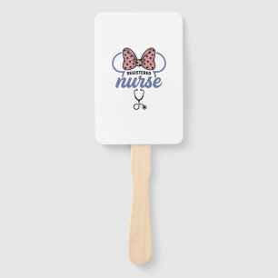 Registered Nurse Bow Stethoscope Vintage Graphic_1 Hand Fan
