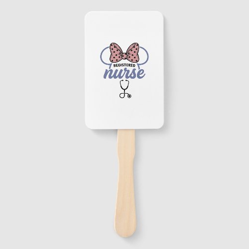 Registered Nurse Bow Stethoscope Vintage Graphic_1 Hand Fan