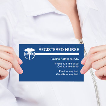 Registered Nurse Business Cards by Luckyturtle at Zazzle