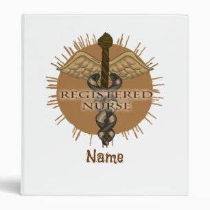 Registered Nurse Caduceus 3 Ring Binder